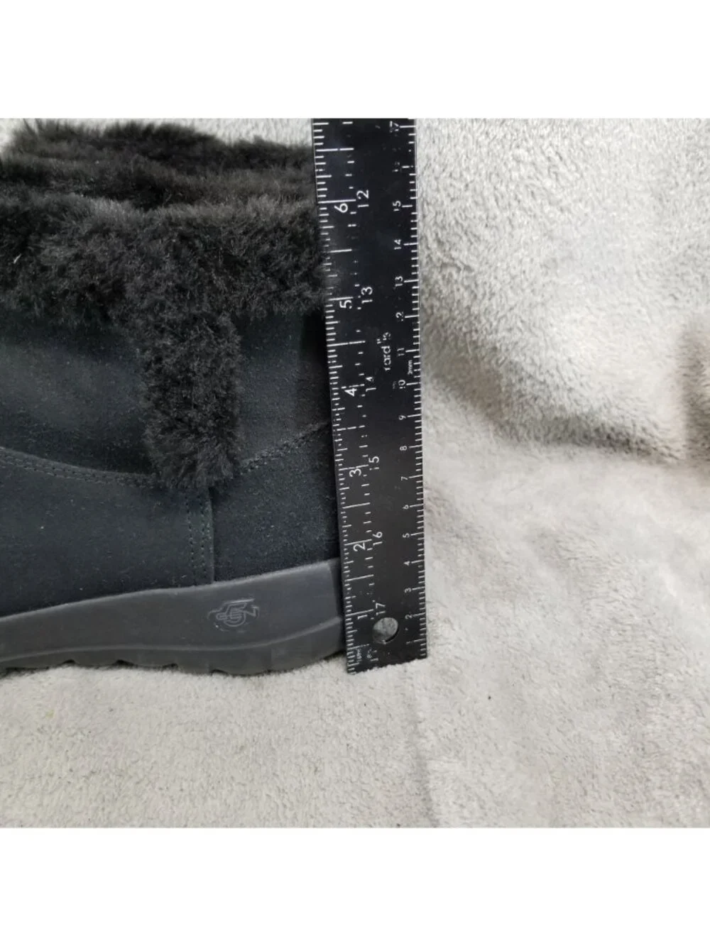 Skechers Shoes Womens Size 9 On The Go Black Suede Faux Fur Lined Boots *Read*